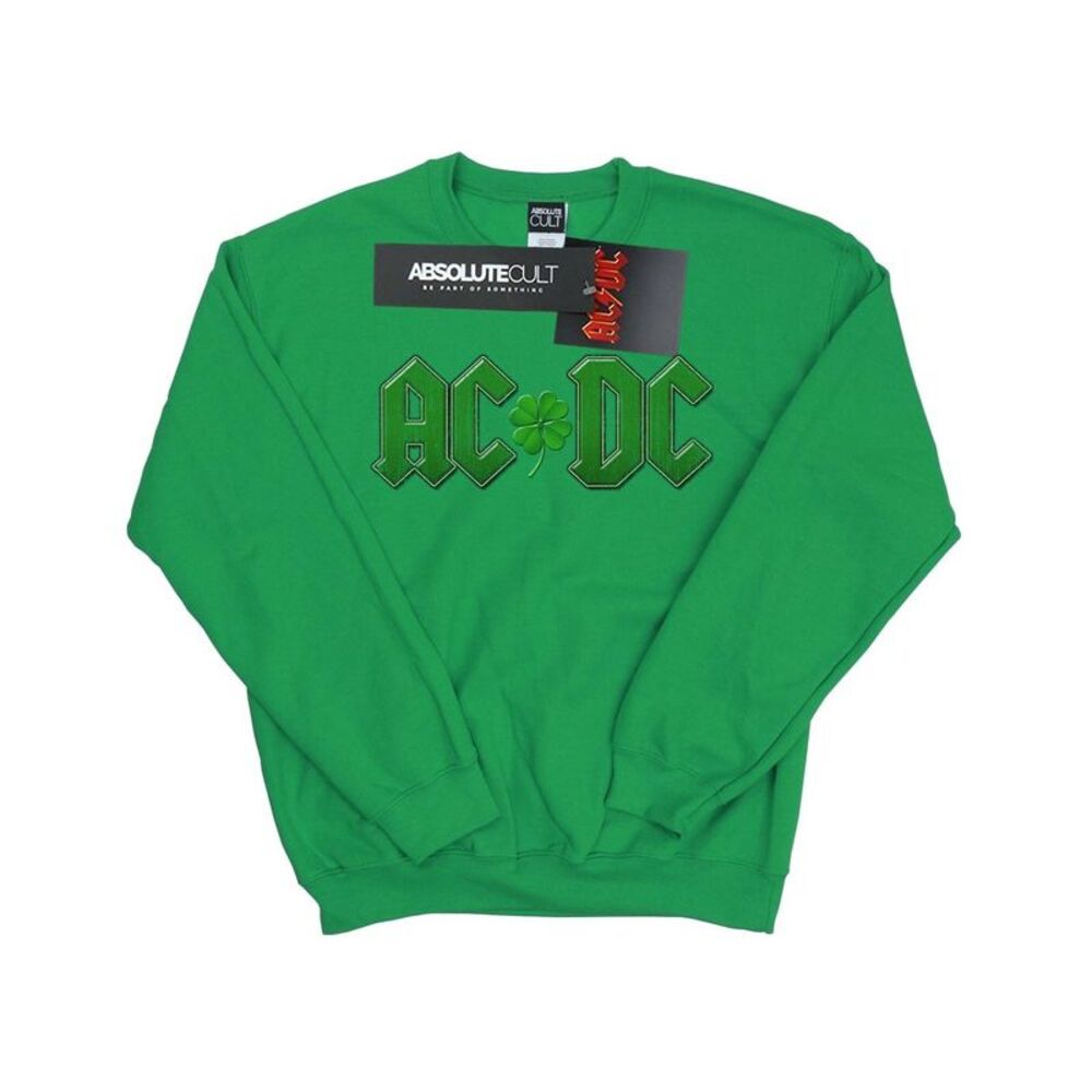 AC/DC Mens Shamrock Logo Sweatshirt / Irish Green